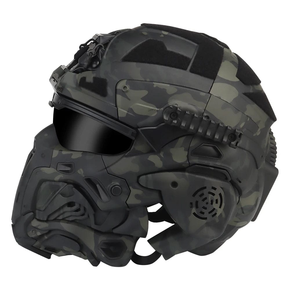 Casque d'assaut tactique W-Ronin, comprenant un casque de communication/un ventilateur anti-buée