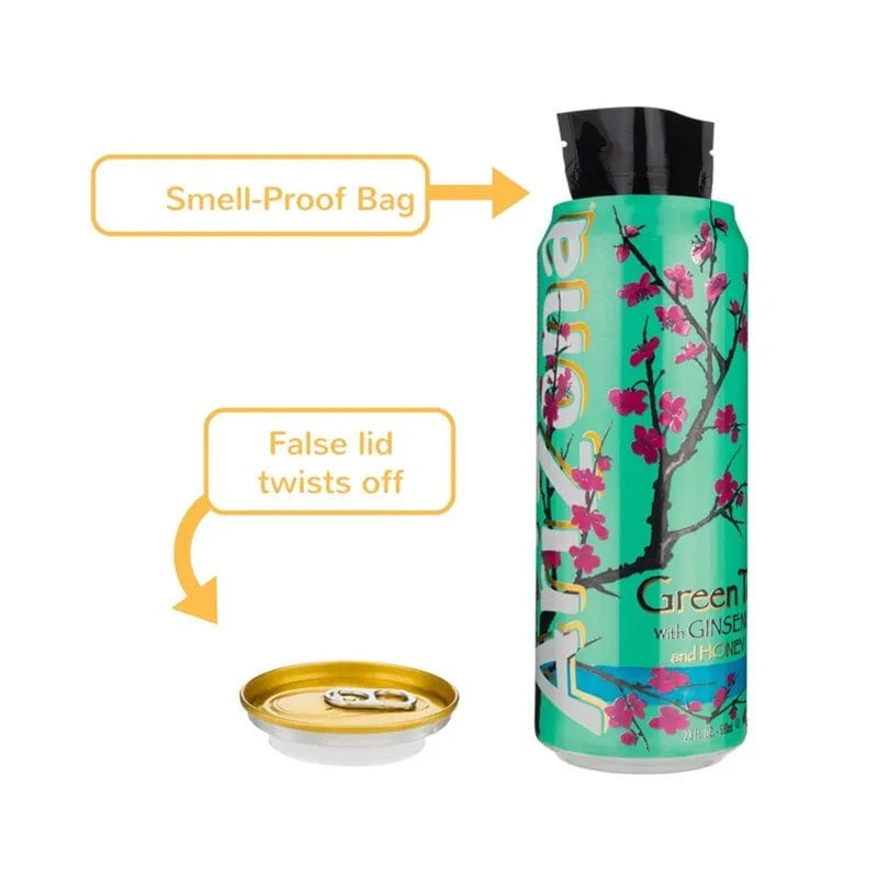 Arizona aluminum can with hiding place, can safe with screw cap