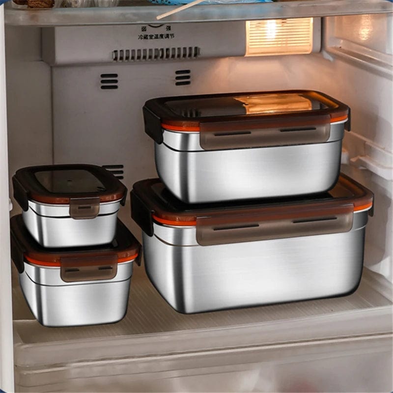 304 stainless steel food storage box, lunch box, portable sealed food storage containers