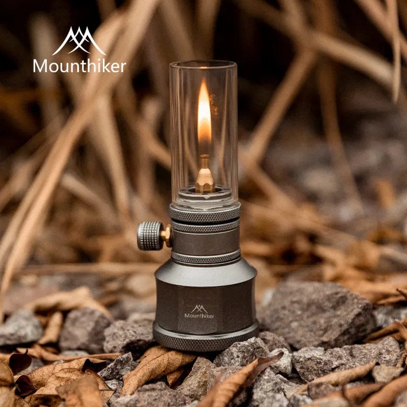 Retro gas lamp set for outdoor mountain hikers