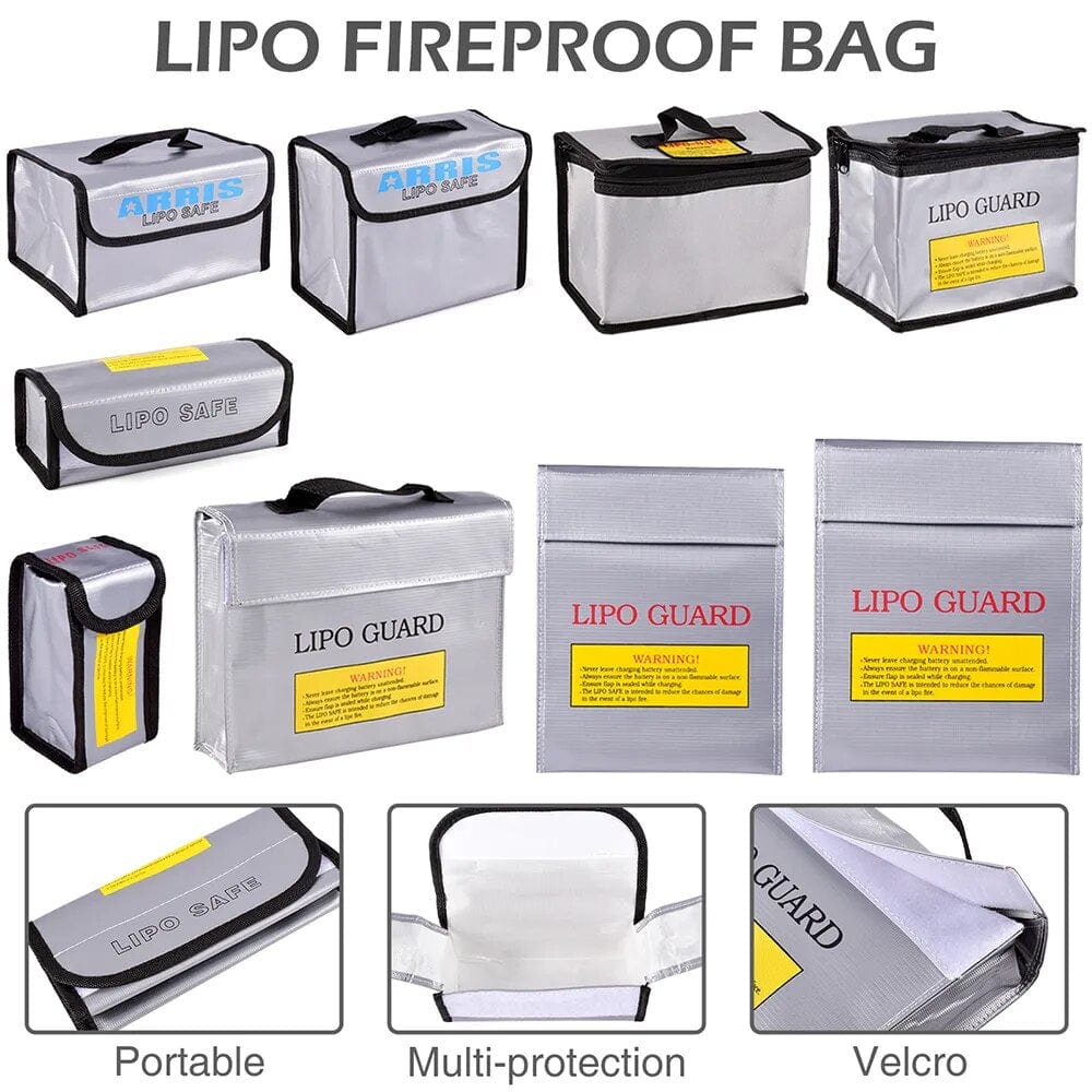 Lipo bag, fireproof protective bag for batteries etc.
