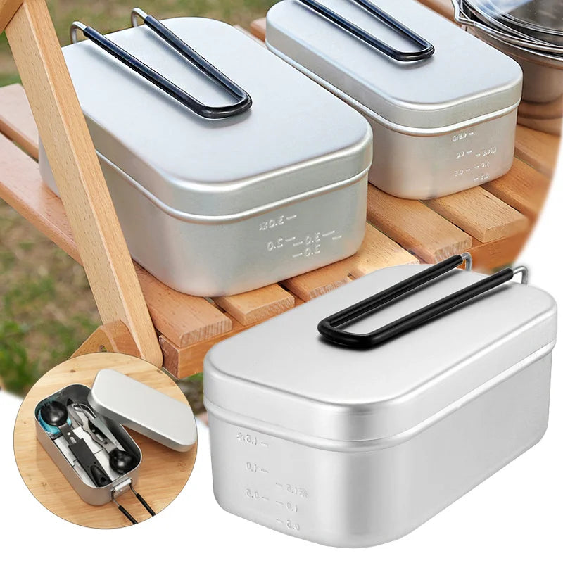 Faltbare Aluminium-Lunchbox mit Griff 800ml/1000ml