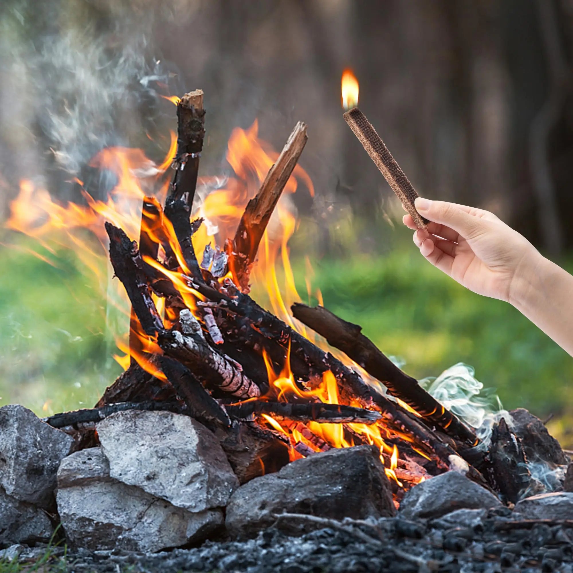 Firelighter sticks for grill, fireplace &amp; campfire