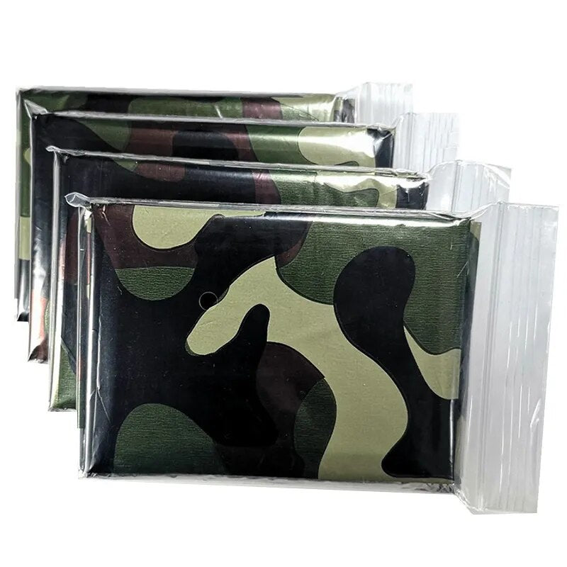 Couvertures d'urgence camouflage, couverture de sauvetage camouflage