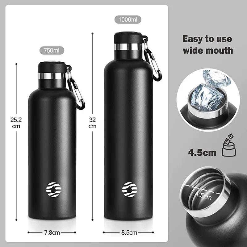 Bouteilles thermos en acier inoxydable FEIJIAN 750-1000 ml / SANS BPA 