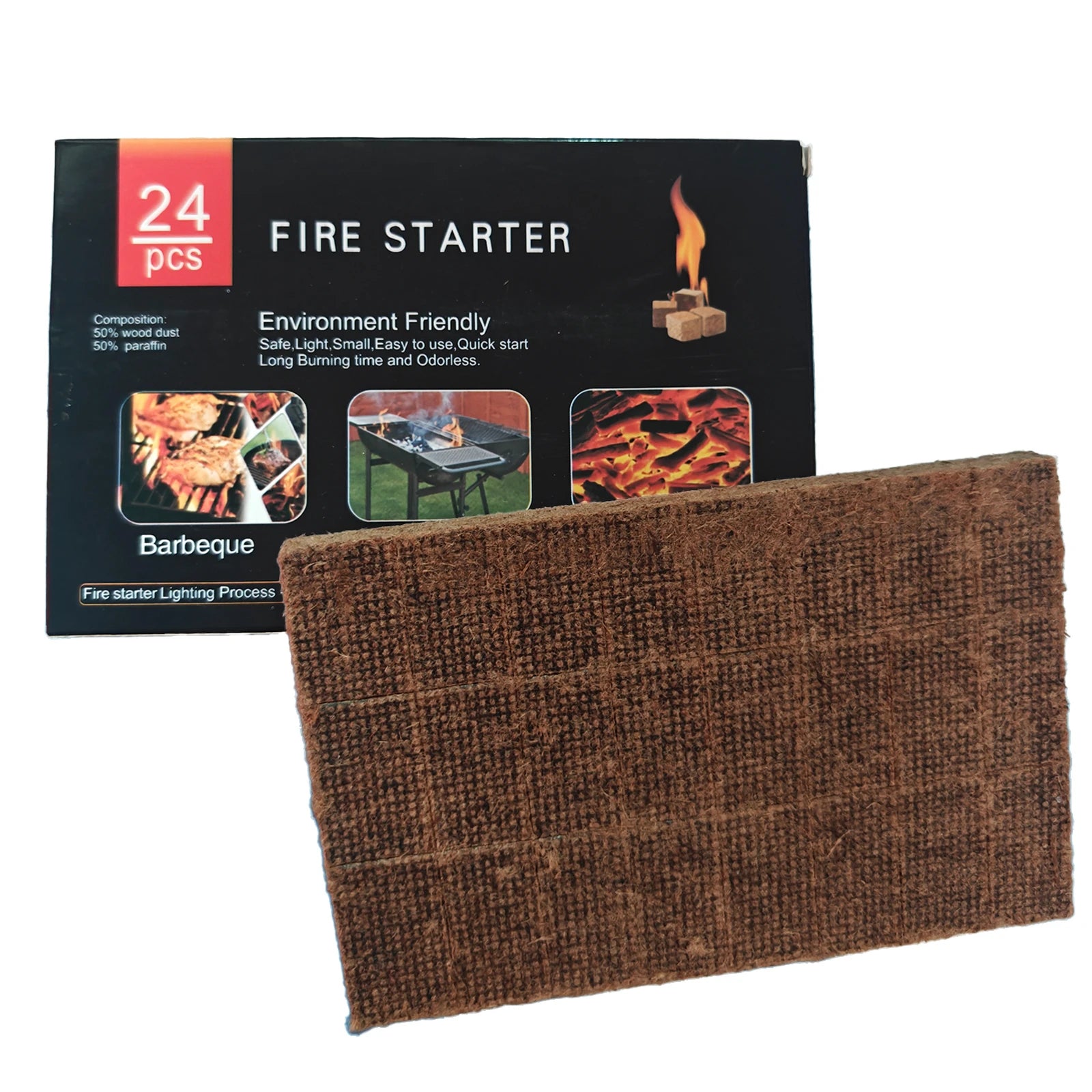 Firelighters for fireplace, grill &amp; fire pit – 24/32/48 pieces