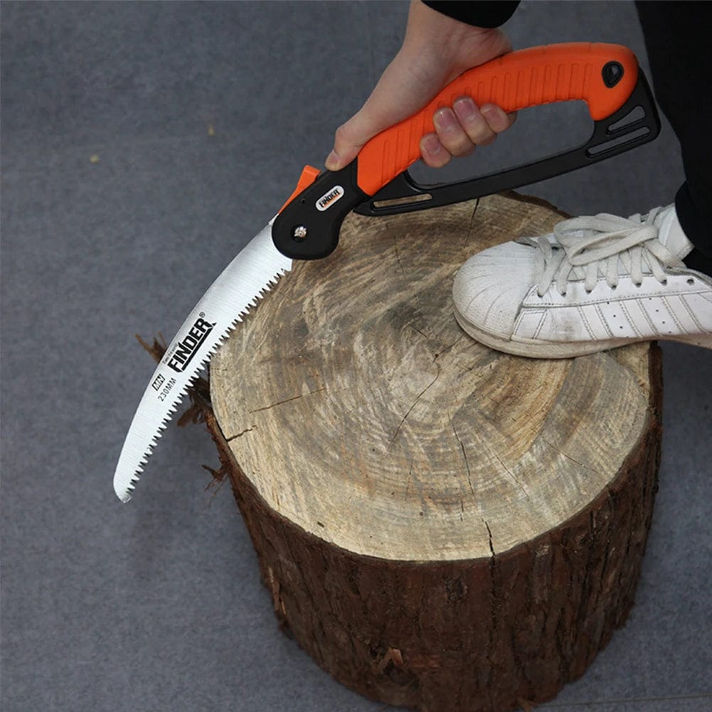 Scie pliante Finder, scie à main robuste avec lame de scie extra longue pour le bois, le camping