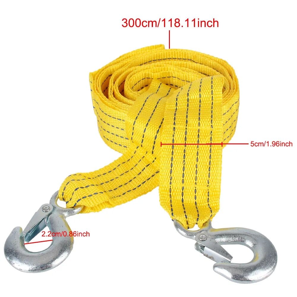 Tow rope 3M for 4 tons / incl. hook