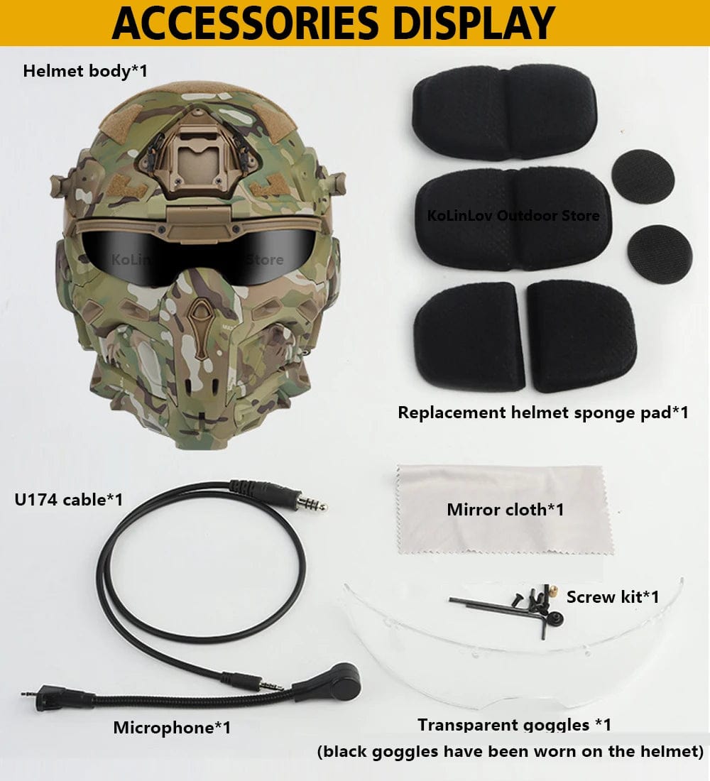 W-Ronin taktischer Sturmhelm: Kommunikations-Headset, Antibeschlag-Lüfter