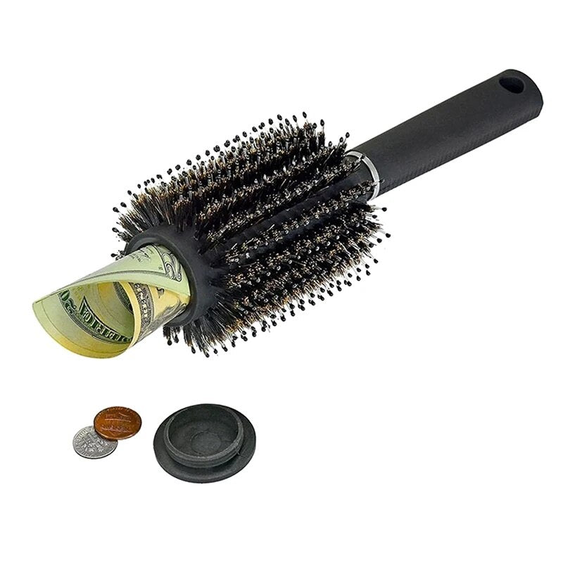 Hairbrush with hiding place