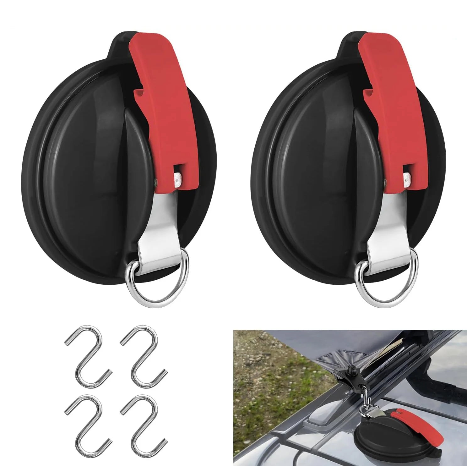 Vacuum suction cup set for car side awning and outdoor camping accessories