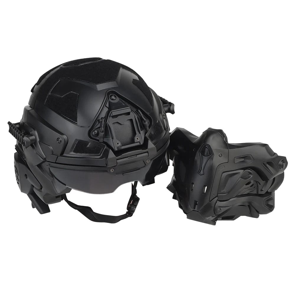 W-Ronin tactical assault helmet, including communication headset / anti-fog fan