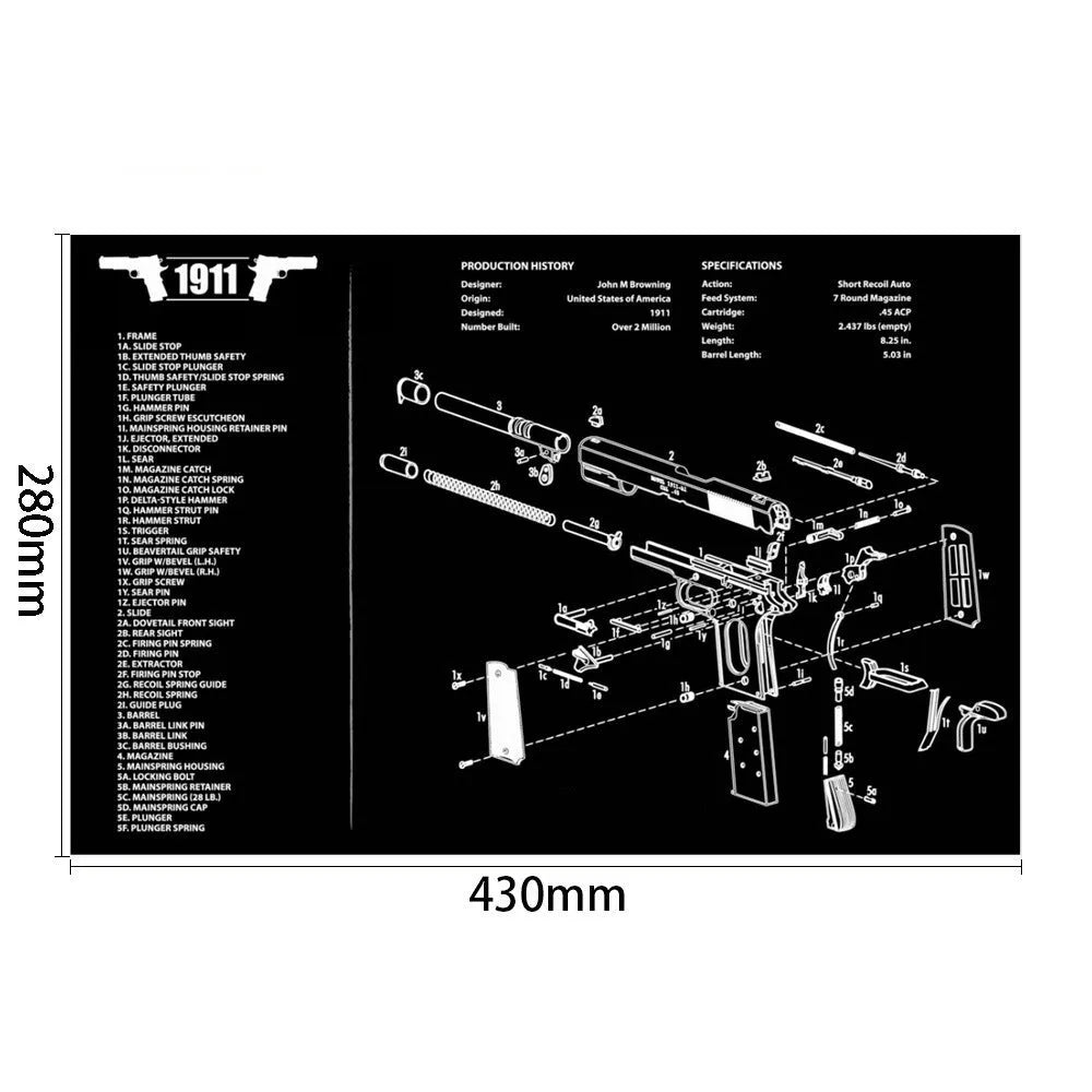 Waffenreinigungsmatte Glock - AK47-Prepper-Store.com