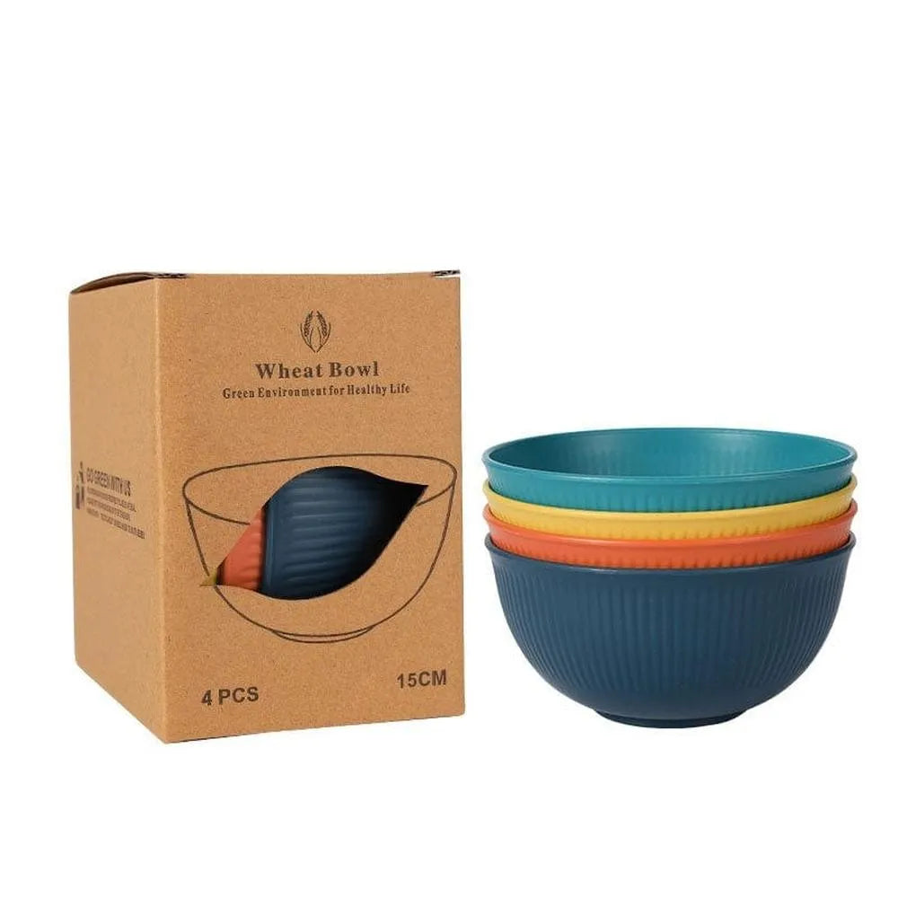 Weizenstroh Campingteller, Schalen und Becher Set - Plastikfrei-Prepper-Store.com