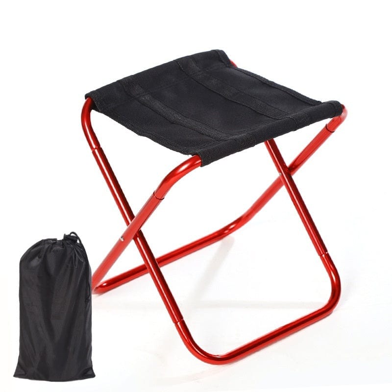 Faltbarer Outdoor Klappstuhl, Campingstuhl Mini Rot prepper-store.com