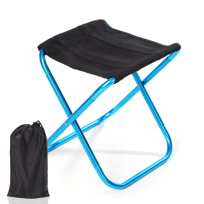 Faltbarer Outdoor Klappstuhl, Campingstuhl Mini Blau prepper-store.com