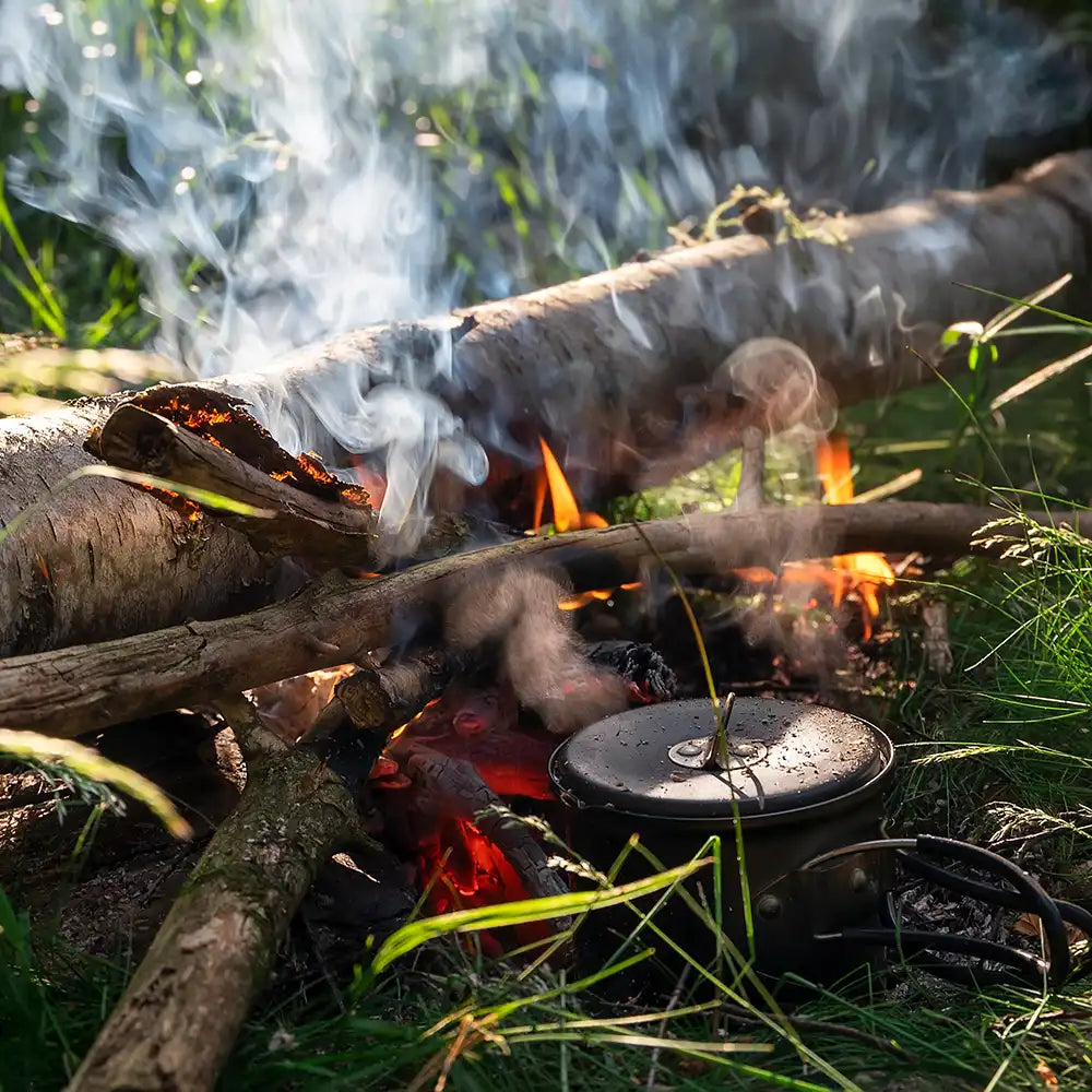 Outdoor Kochen in der Natur