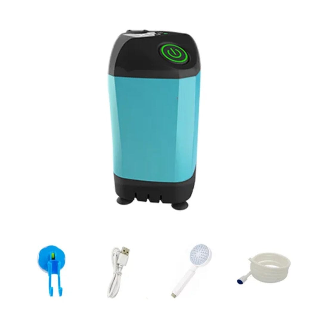 Campingdusche mit Elektrischer Pumpe Blau / 4400mAh prepper-store.com